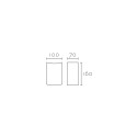 Aplique yeso 100mm x 160mm x 70mm doble salida