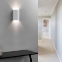 Aplique yeso 100mm x 160mm x 70mm doble salida