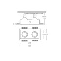 Foco escayola GU10 258mm x 140mm x 135mm altura