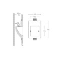 Señalizador de yeso 100mm x 125mm x 70mm profundidad