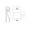 Señalizador de yeso 170mm x 170mm x 67mm profundidad
