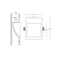 Señalizador de yeso 150mm x 150mm x 72mm profundidad