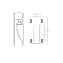 Señalizador de yeso 60mm x 230mm x 73mm profundidad