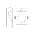 Señalizador de yeso 230mm x 350mm x 78mm profundidad