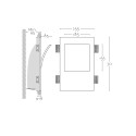 Señalizador de yeso 185mm x 155mm x 95mm profundidad