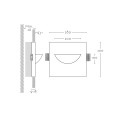 Señalizador de yeso 200mm x 100mm x 42mm profundidad
