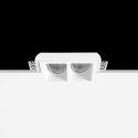 Foco doble escayola GU10 150mm x 52mm y altura 92mm