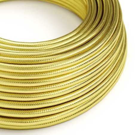 Cable decorativo textil a metros homologado recubierto de cobre oro