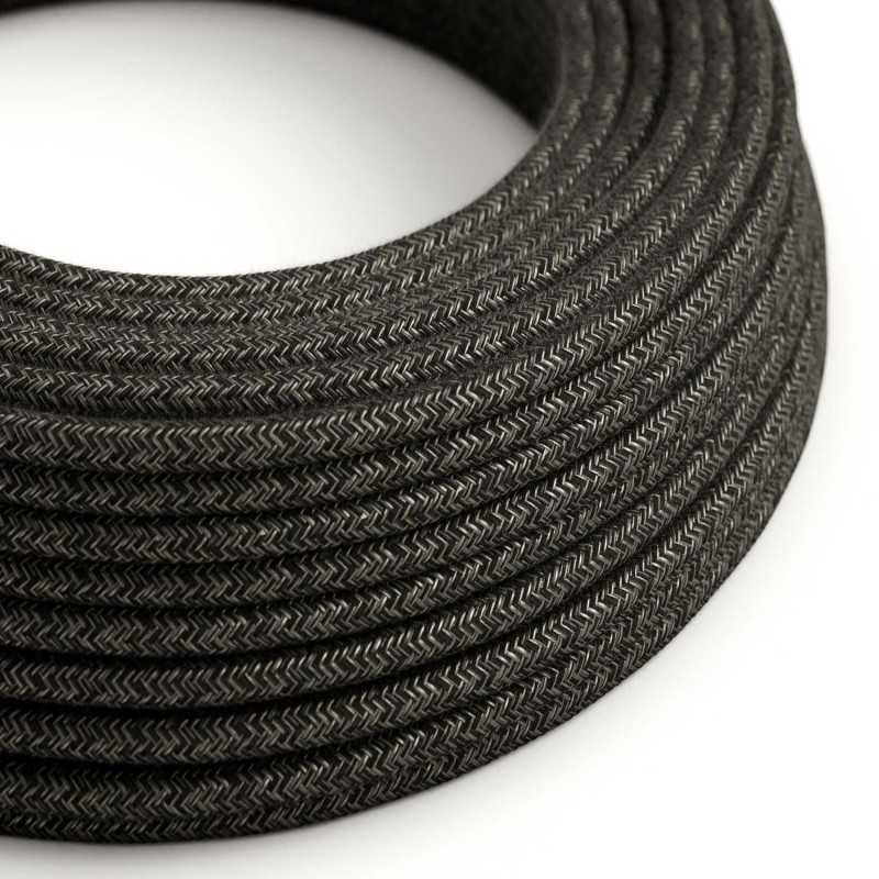 Cable decorativo textil a metros homologado color negro lino