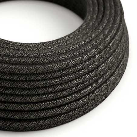 Cable decorativo textil a metros homologado color negro lino