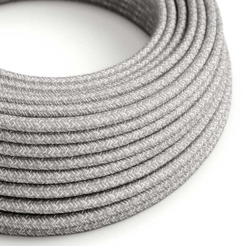 Cable decorativo textil a metros homologado color gris lino