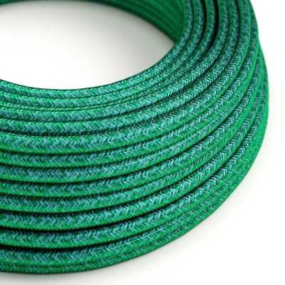 Cable decorativo textil a metros homologado color esmeralda