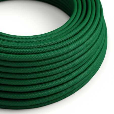 Cable decorativo textil a metros homologado color verde oscuro