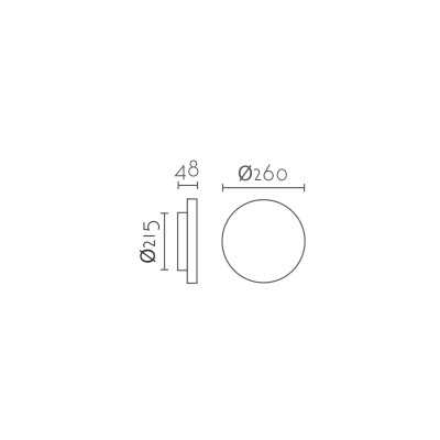 Aplique pared personalizable para LED 295mm escayola 5IN001