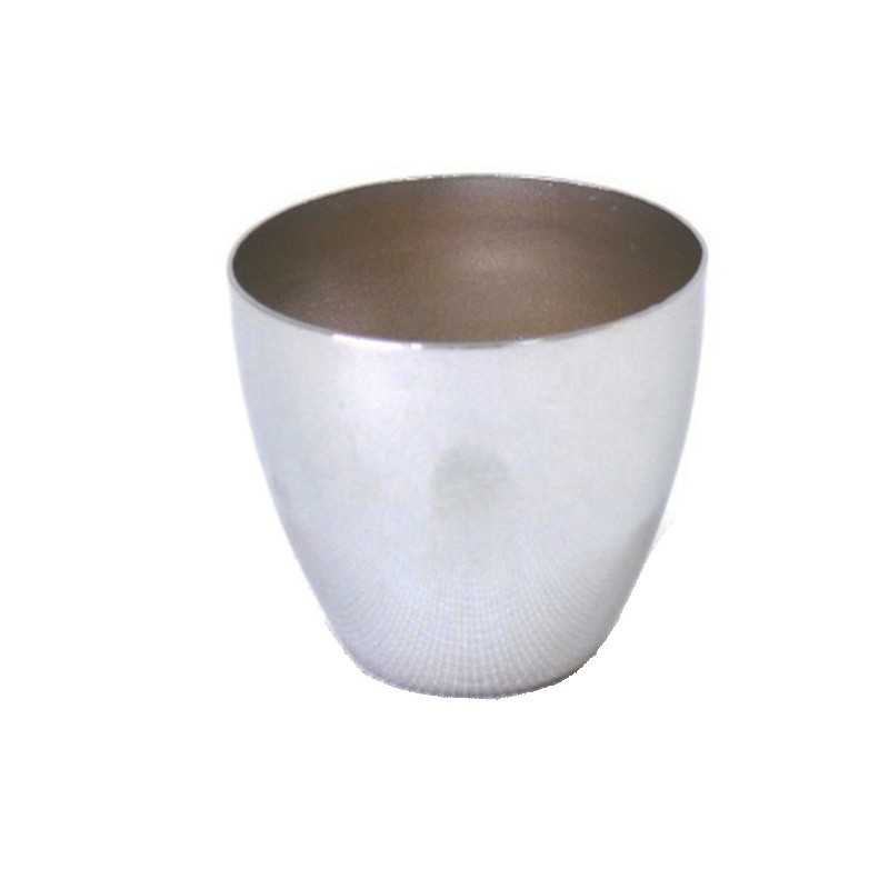 Dekorative Metallhuelse fuer E27 mit Ringen, 40mm hoch