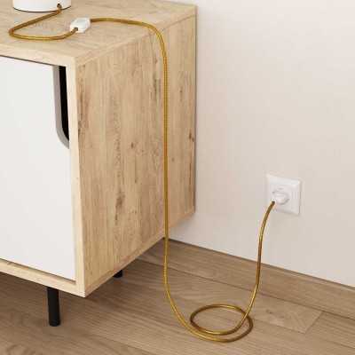 Cable decorativo textil a metros homologado dorado fantasía