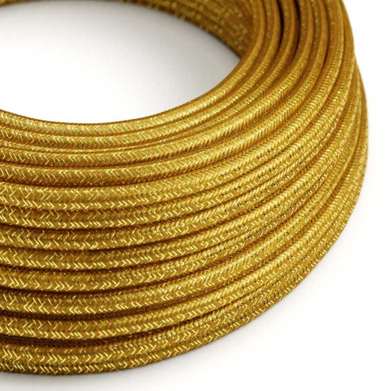 Cable decorativo textil a metros homologado dorado fantasía
