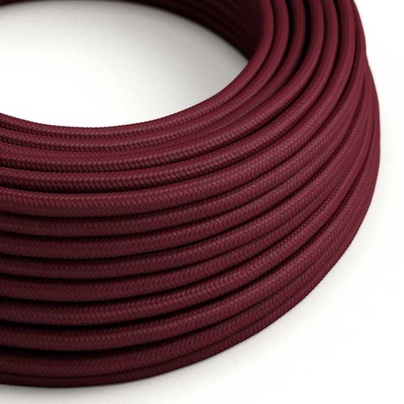 Cable decorativo textil a metros homologado color burdeos