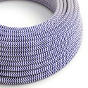 Cable decorativo textil a metros homologado azul bicolor