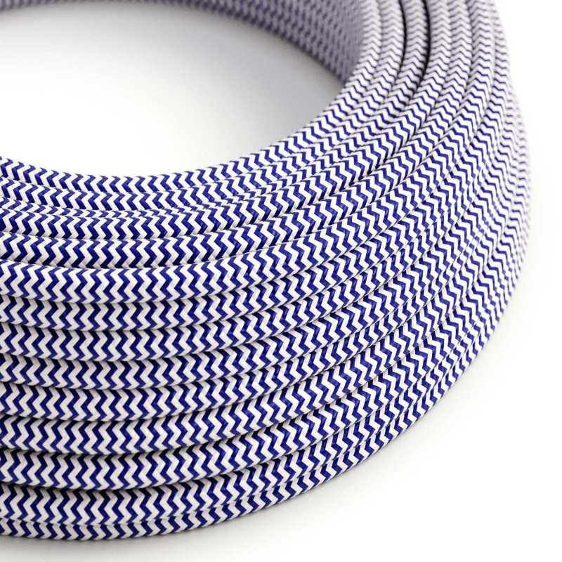 Cable decorativo textil a metros homologado azul bicolor