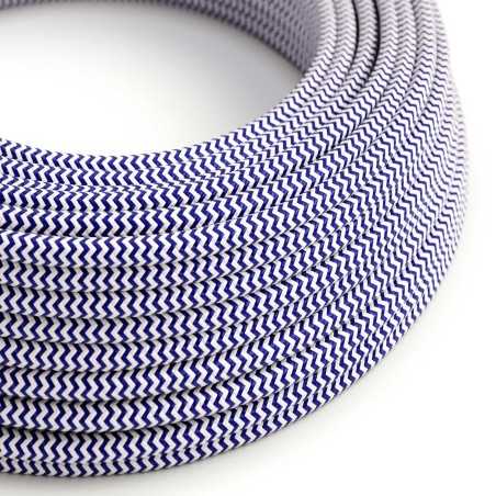 Cable decorativo textil a metros homologado azul bicolor