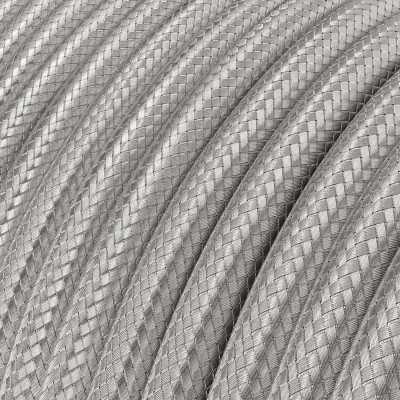 Cable decorativo textil a metros homologado recubierto de cobre plata