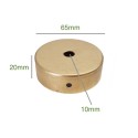 Messing-Baldachin 65mm Durchmesser x 20mm mit einem Ausgang