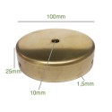 Verstaerkter Messing-Baldachin 100mm Durchmesser x 25mm mit einem Ausgang