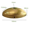 Soporte de latón de 130mm diámetro x 73,5mm y una salida