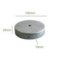 Eisen-Baldachin 120mm Durchmesser x 25mm mit einem Ausgang