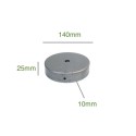Eisen-Baldachin 140mm Durchmesser x 25mm mit einem Ausgang