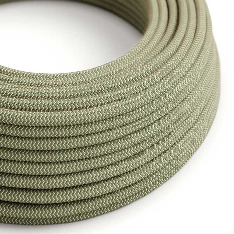 Cable decorativo textil a metros homologado color verde lino