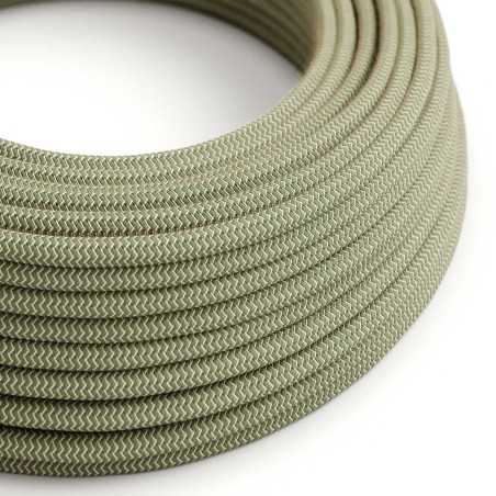 Cable decorativo textil a metros homologado color verde lino