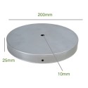 Eisen-Baldachin 200mm Durchmesser x 25mm mit einem Ausgang