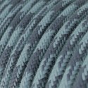 Cable decorativo textil a metros homologado color azul piedra