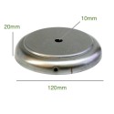 Eisenhalterung 120mm x 20mm mit dekorativer Stufe