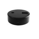 Soporte metal negro para pulsador interruptor 80mm