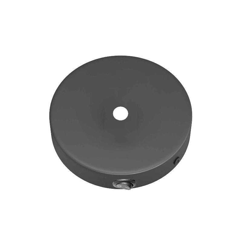Metall-Baldachin-Set 83mm x 25mm mit 1 Ausgang und Schalter