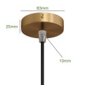 Deckenbaldachin-Set 83mm Durchmesser x 25mm mit einem Ausgang