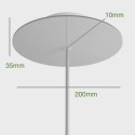 Deckenbaldachin 200mm Durchmesser x 35mm mit einem Ausgang