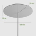 Deckenbaldachin 400mm Durchmesser x 35mm mit einem Ausgang