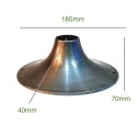 Eisen-Baldachin 185mm Durchmesser x 70mm mit einer E27-Fassung