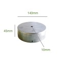 Eisen-Baldachin 140mm Durchmesser x 45mm mit einem Ausgang