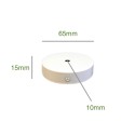 Weisser Baldachin 65mm Durchmesser x 15mm mit einem Ausgang