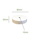 Weisser Baldachin 80mm Durchmesser x 20mm mit einem Ausgang