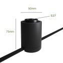 Sockel-Lampenfassung fuer E27 koppelbar 50mm x 75mm