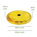 Abdeckung und Glashalter aus Messing 93mm Durchmesser x 12mm Hoehe