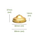 Messing-Glashalter 82mm x 14mm mit Schrauben