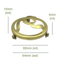 Grapa portatulipas de latón 62mm x 4mm con tornillos