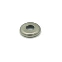 Tapa portaglobos acero cepillado redondeada 21mm diámetro x 4mm